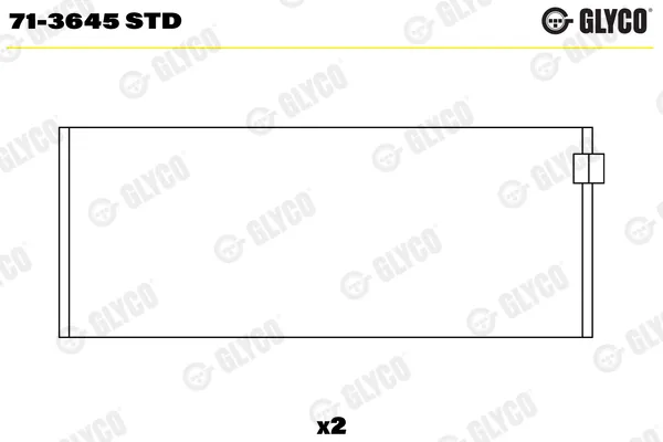 Вкладыши шатунные GLYCO 71-3645 STD