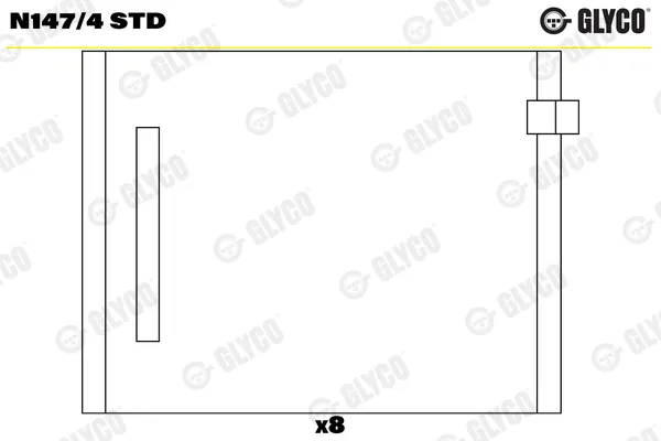 Вкладыши распредвала GLYCO N147/4 STD